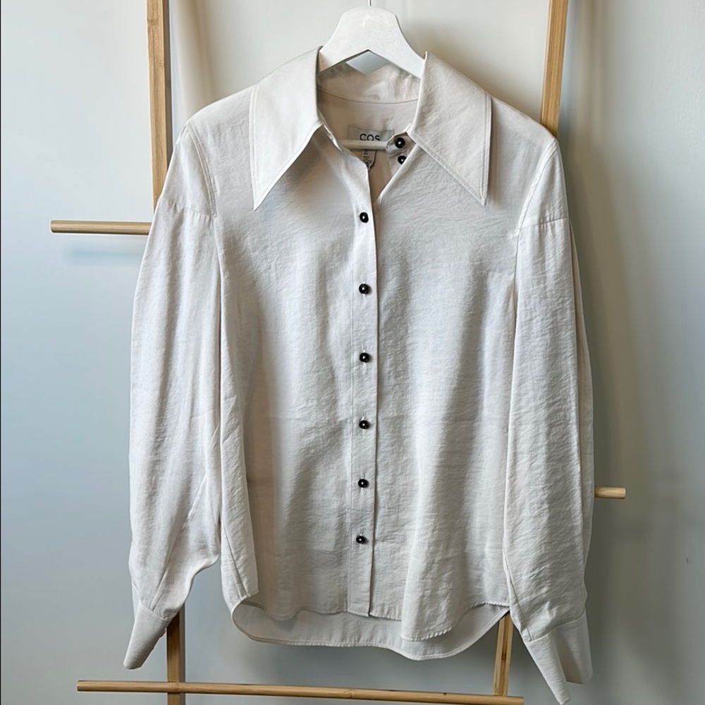 NWT Cos Cream Button-Up Shirt